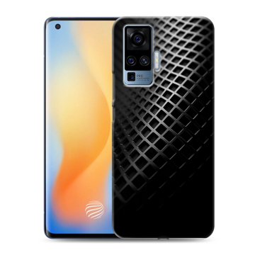 Силиконовый чехол на Vivo X50 Pro с принтом Текстура металла