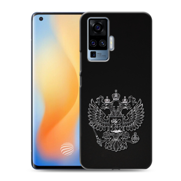 Силиконовый чехол на Vivo X50 Pro с принтом Герб России