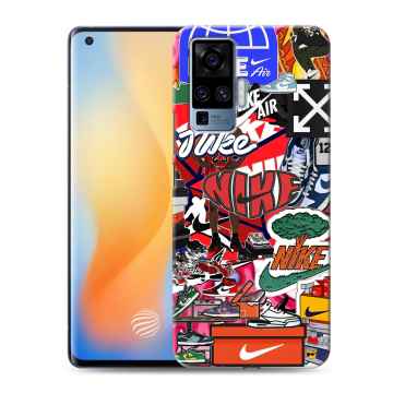 Силиконовый чехол на Vivo X50 Pro с принтом Найк Nike яркий