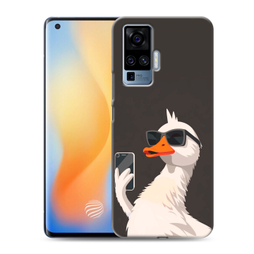 Силиконовый чехол на Vivo X50 Pro с принтом утка в очках