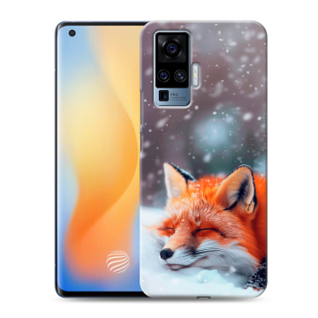 Силиконовый чехол на Vivo X50 Pro с принтом лиса