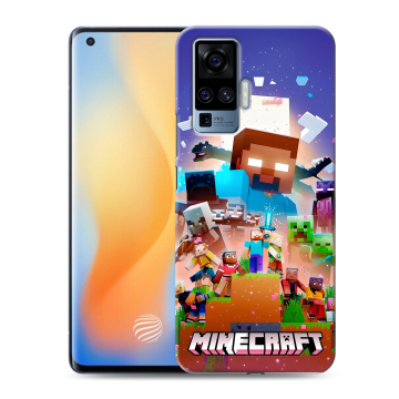 Силиконовый чехол на Vivo X50 Pro с принтом Майнкрафт Minecraft Силиконовый чехол на Vivo X50 Pro с принтом Майнкрафт Minecraft