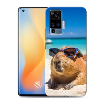 Силиконовый чехол на Vivo X50 Pro с принтом Капибара