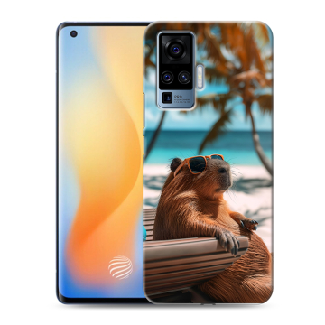 Силиконовый чехол на Vivo X50 Pro с принтом Капибара