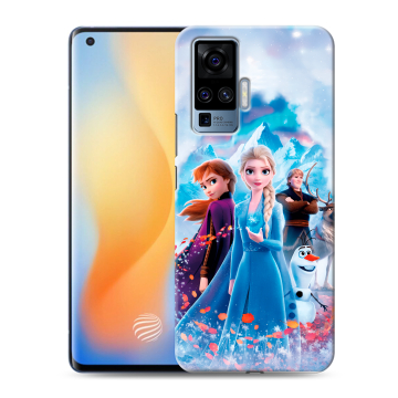 Силиконовый чехол на Vivo X50 Pro с принтом Холодное сердце Frozen