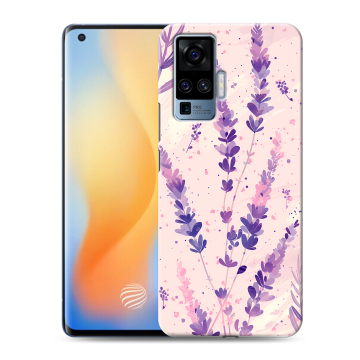 Силиконовый чехол на Vivo X50 Pro с принтом цветы лаванда
