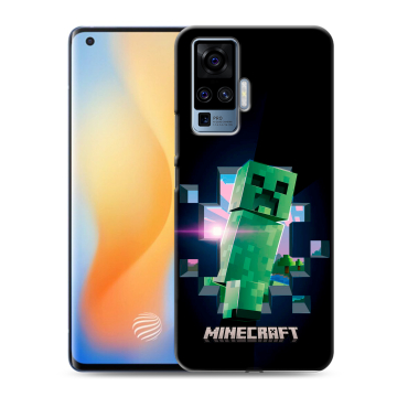 Силиконовый чехол на Vivo X50 Pro с принтом Майнкрафт Minecraft