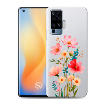 Силиконовый чехол на Vivo X50 Pro с принтом Цветы