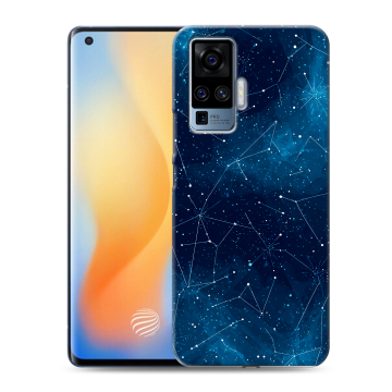 Силиконовый чехол на Vivo X50 Pro с принтом Космос звезды