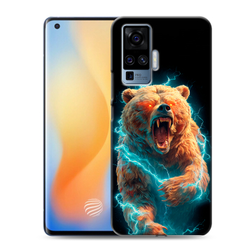 Силиконовый чехол на Vivo X50 Pro с принтом Медведь