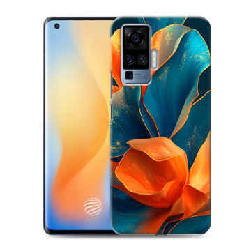 Силиконовый чехол на Vivo X50 Pro с принтом Цветы