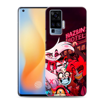 Силиконовый чехол на Vivo X50 Pro с принтом Hazbin Hotel Отель Хазбин