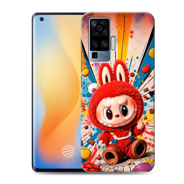 Силиконовый чехол на Vivo X50 Pro с принтом Labubu Лабубу