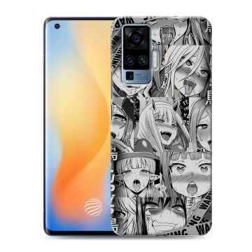 Силиконовый чехол на Vivo X50 Pro с принтом Ahegao Ахегао Аниме