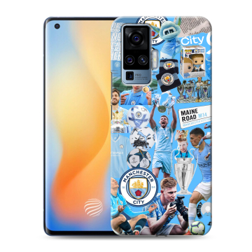 Силиконовый чехол на Vivo X50 Pro с принтом Man City Манчестер Сити