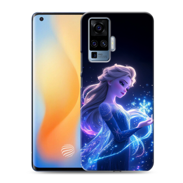 Силиконовый чехол на Vivo X50 Pro с принтом Холодное сердце Frozen