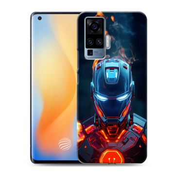 Силиконовый чехол на Vivo X50 Pro с принтом IronMan Железный человек