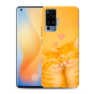 Силиконовый чехол на Vivo X50 Pro с принтом Милые котята