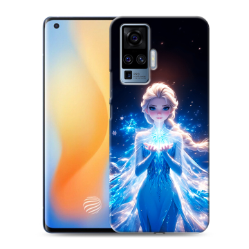 Силиконовый чехол на Vivo X50 Pro с принтом Холодное сердце Frozen