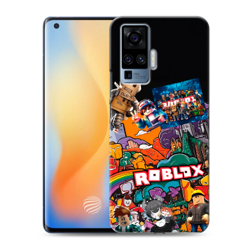 Силиконовый чехол на Vivo X50 Pro с принтом Roblox Роблокс