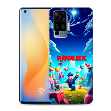 Силиконовый чехол на Vivo X50 Pro с принтом Roblox Роблокс