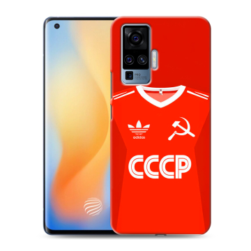 Силиконовый чехол на Vivo X50 Pro с принтом Флаг Герб СССР