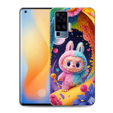 Силиконовый чехол на Vivo X50 Pro с принтом Labubu Лабубу