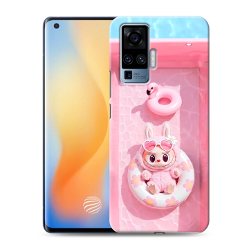 Силиконовый чехол на Vivo X50 Pro с принтом Labubu Лабубу