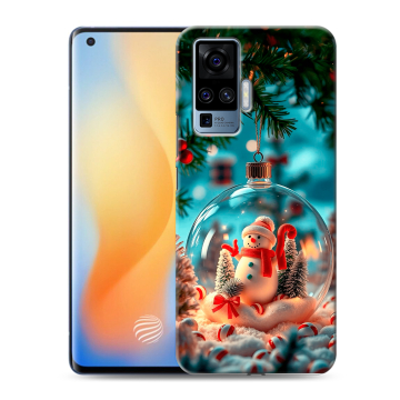 Силиконовый чехол на Vivo X50 Pro с принтом Новый год