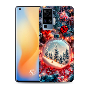 Силиконовый чехол на Vivo X50 Pro с принтом Новый год