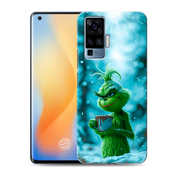 Силиконовый чехол на Vivo X50 Pro с принтом Новый год гринч