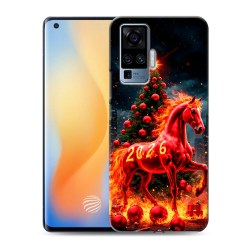 Силиконовый чехол на Vivo X50 Pro с принтом Новый год
