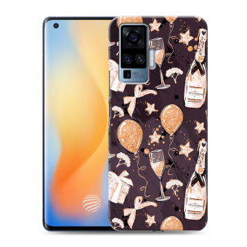 Силиконовый чехол на Vivo X50 Pro с принтом Новый год