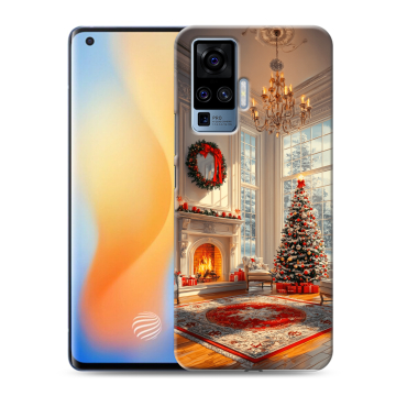 Силиконовый чехол на Vivo X50 Pro с принтом Новый год