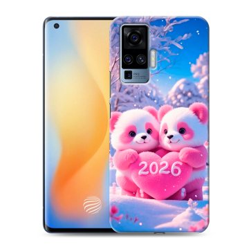 Силиконовый чехол на Vivo X50 Pro с принтом Новый год