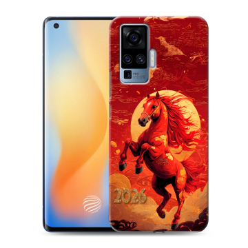 Силиконовый чехол на Vivo X50 Pro с принтом Новый год