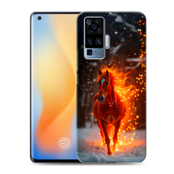 Силиконовый чехол на Vivo X50 Pro с принтом Новый год