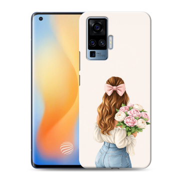 Силиконовый чехол на Vivo X50 Pro с принтом женский