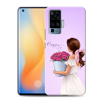 Силиконовый чехол на Vivo X50 Pro с принтом женский