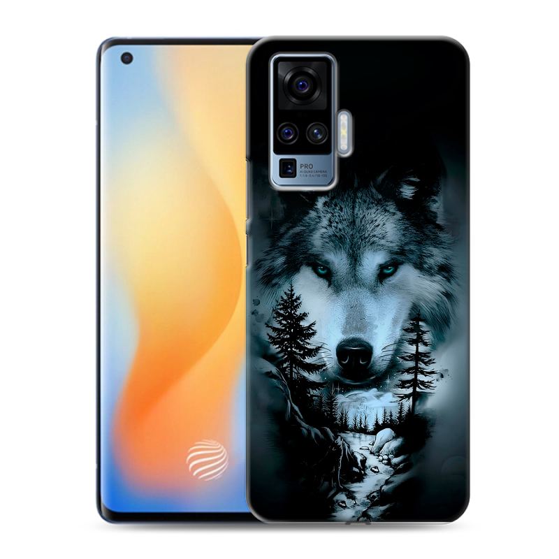 Силиконовый чехол на Vivo X50 Pro с принтом Лесной волк Силиконовый чехол на Vivo X50 Pro с принтом Лесной волк