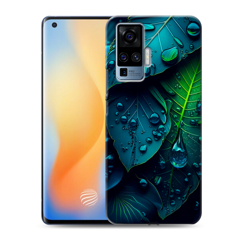 Пластиковый чехол на Vivo X50 Pro с принтом Листья Пластиковый чехол на Vivo X50 Pro с принтом Листья