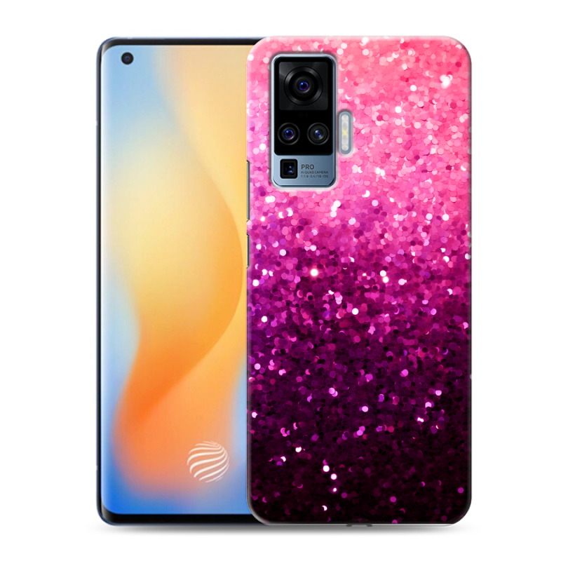 Силиконовый противоударный чехол на Vivo X50 Pro с принтом Блестки Силиконовый противоударный чехол на Vivo X50 Pro с принтом Блестки