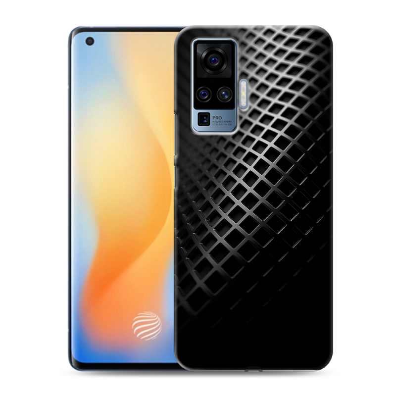 Силиконовый чехол на Vivo X50 Pro с принтом Текстура металла Силиконовый чехол на Vivo X50 Pro с принтом Текстура металла
