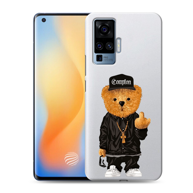 Силиконовый чехол на Vivo X50 Pro с принтом Плюшевый медведь Силиконовый чехол на Vivo X50 Pro с принтом Плюшевый медведь