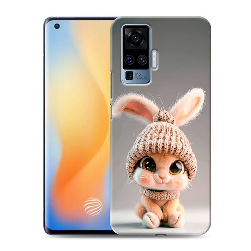 Силиконовый противоударный чехол на Vivo X50 Pro с принтом Кролик Силиконовый противоударный чехол на Vivo X50 Pro с принтом Кролик