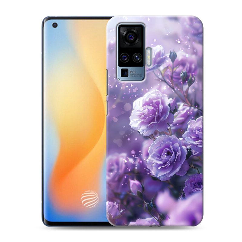 Пластиковый чехол на Vivo X50 Pro с принтом Розы цветы Пластиковый чехол на Vivo X50 Pro с принтом Розы цветы