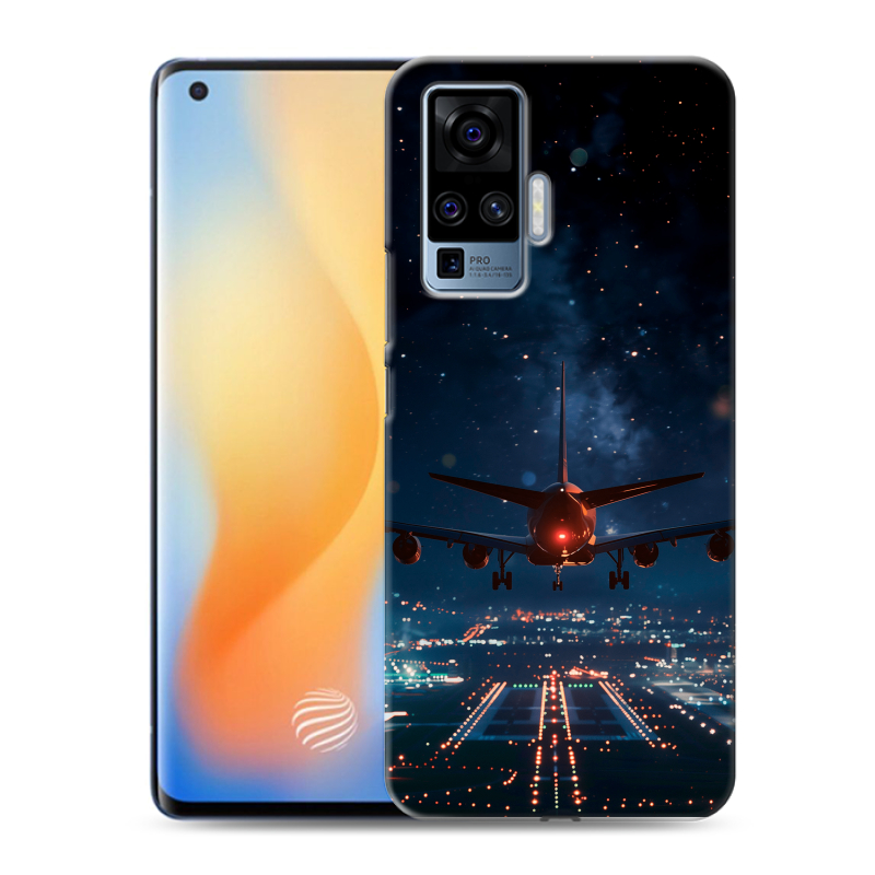 Силиконовый противоударный чехол на Vivo X50 Pro с принтом самолет Силиконовый противоударный чехол на Vivo X50 Pro с принтом самолет