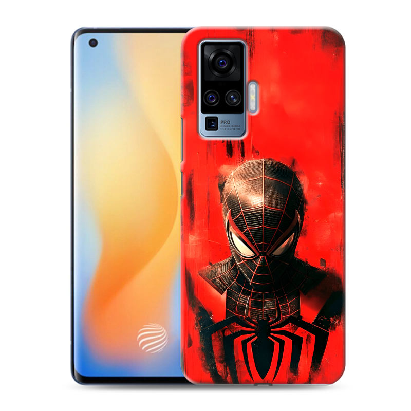 Силиконовый противоударный чехол на Vivo X50 Pro с принтом человек паук spiderman Силиконовый противоударный чехол на Vivo X50 Pro с принтом человек паук spiderman