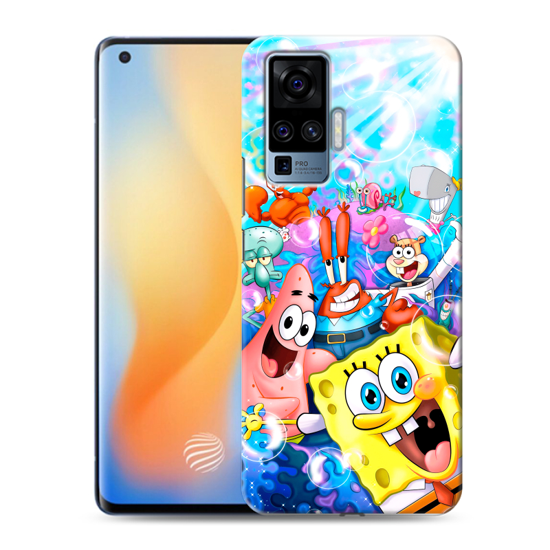 Пластиковый чехол на Vivo X50 Pro с принтом спанчбоб спанч боб Пластиковый чехол на Vivo X50 Pro с принтом спанчбоб спанч боб
