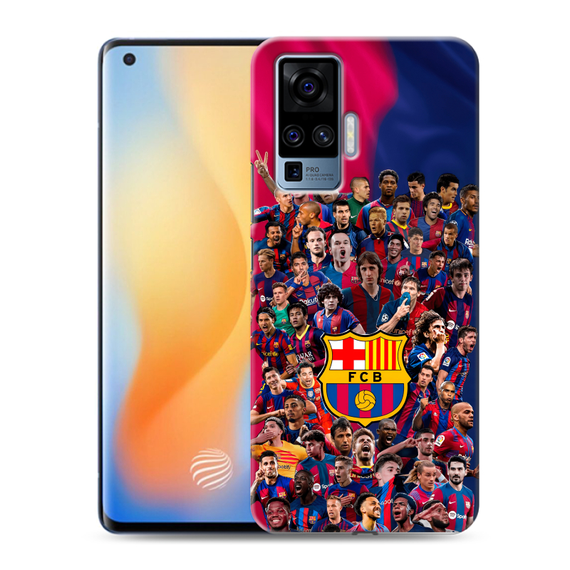 Силиконовый противоударный чехол на Vivo X50 Pro с принтом Барселона Barcelona Силиконовый противоударный чехол на Vivo X50 Pro с принтом Барселона Barcelona